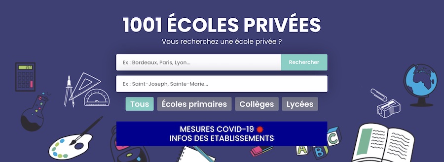 capture d'écran site 1001 écoles privées
