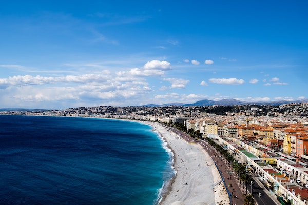 vue sur la plage de nice