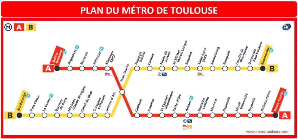 plan du métro de Toulouse