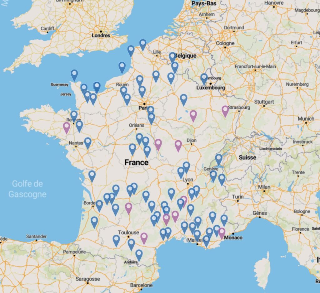 Les lieux labellisés Campus connecté, 
